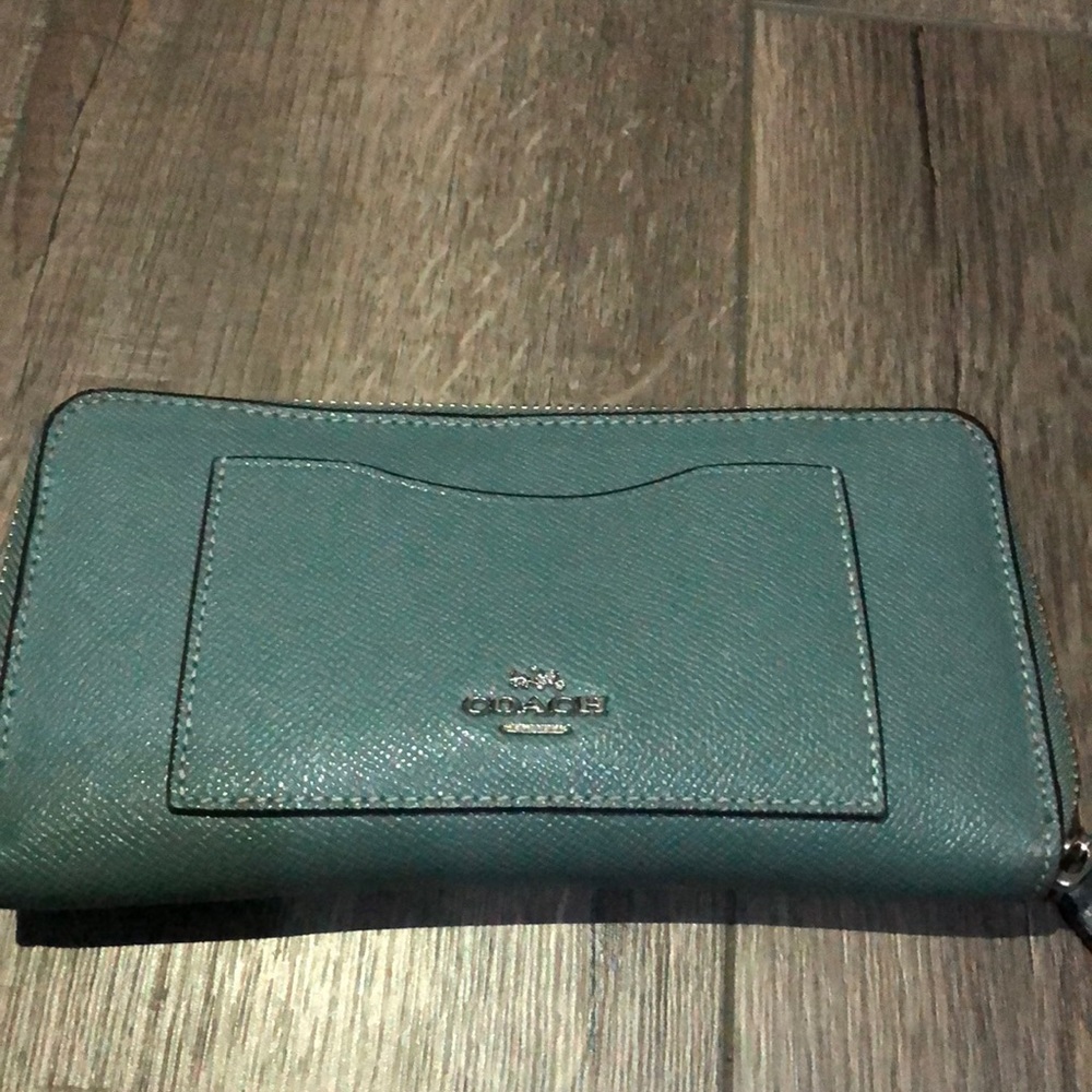 Teal coach wallet